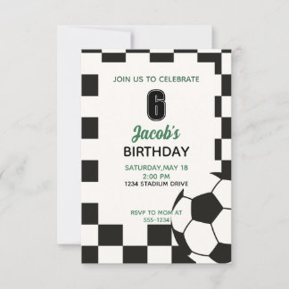 少年スポーツサッカー誕生日パーティー 招待状