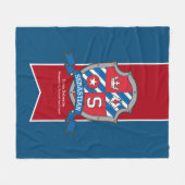 少年セバスチャン文字Sの名前は青い毛布を意味する フリースブランケット (正面(横))