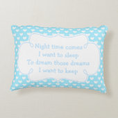 少年テディベアとハート アクセントクッション (裏面)