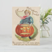 少年ハロウィーンのカボチャのちょうちんカボチャ詩 (スタンド正面)