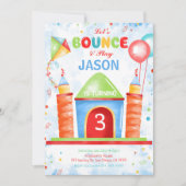 少年バウンス誕生日招待状 招待状 (正面)