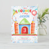 少年バウンス誕生日招待状 招待状 (スタンド正面)