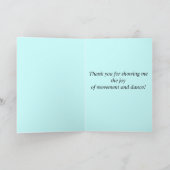 少年バレエダンサー：先生ありがとう サンキューカード (内部)