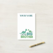 少年パーソナライズされたが兄の恐竜を名付ける ポストイット (デスク上)