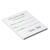 少年パーソナライズされたのためのキャンプのメモ帳 ノートパッド (アングル)