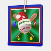 少年パーソナライズされたのための安い野球オーナメント セラミックオーナメント (左)