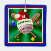 少年パーソナライズされたのための安い野球オーナメント セラミックオーナメント (裏面)