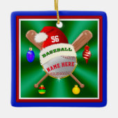 少年パーソナライズされたのための安い野球オーナメント セラミックオーナメント (正面)