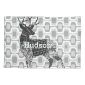 少年パーソナライズされたの部屋ディアミッドセンチュリー 枕カバー (裏面)