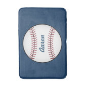 少年パーソナライズされたの野球バスマット敷物 バスマット (正面縦)