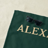 少年パーソナライズされた名恐竜 ビーチタオル (インサイチュ)