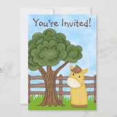 少年パーソナライズされた向け馬誕生日招待状 招待状 (正面)