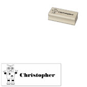 少年パーソナライズされた少年ロボットと名前キッズ ラバースタンプ (押印)