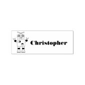 少年パーソナライズされた少年ロボットと名前キッズ ラバースタンプ (インプリント)