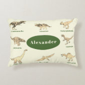 少年パーソナライズされた恐竜 アクセントクッション (正面)