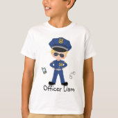少年パーソナライズされた警察官法 Tシャツ (正面)