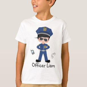 少年パーソナライズされた警察官法 Tシャツ