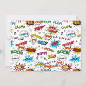 少年ヒーロー写真誕生日パーティー招待状 招待状 (裏面)