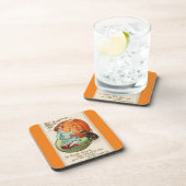 少年ビクトリアン彫りカボチャのハロウィーン コースター (右側)