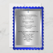 少年ファースト聖餐式シルバーブ王室のルー2s 招待状 (裏面)