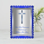 少年ファースト聖餐式シルバーブ王室のルー2s 招待状 (スタンド正面)