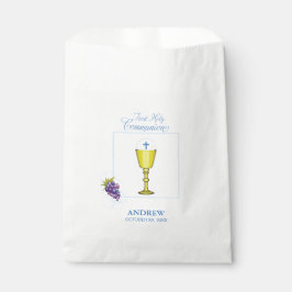 少年ファースト聖餐式、司祭と葡萄との聖句 フェイバーバッグ