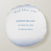 少年ファースト聖餐式、司祭と葡萄との聖句 ラウンドクッション (裏面)