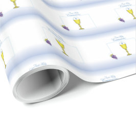 少年ファースト聖餐式、司祭と葡萄との聖句 ラッピングペーパー