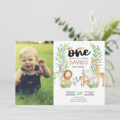 少年ファースト誕生日とフォトサファリワイルドワン 招待状 (スタンド正面)