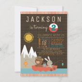 少年フィッシング誕生日パーティー招待状 招待状 (正面)