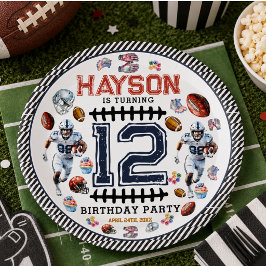 少年フットボール スポーツ 誕生日パーティー ペーパープレート