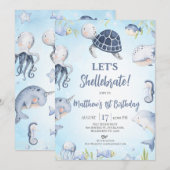 少年ブルーシー・タートルとシェレブレイトお誕生日会 招待状 (正面/裏面)