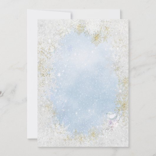 少年ベビーその冷たい外ベビシャワー招待状 招待状 (裏面)