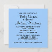 少年ベビーカスタマイズ超音写真テンプレート 招待状 (裏面)