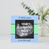 少年ベビーカスタマイズ超音写真テンプレート 招待状 (スタンド正面)