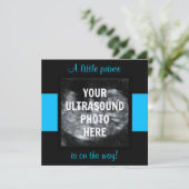 少年ベビーカスタマイズ超音写真テンプレート 招待状 (スタンド正面)