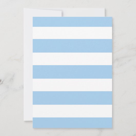 少年ベビーシャワー招待状ネイビーブルーストライプズ 招待状 (裏面)