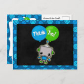 少年ベビーロボットサンキューカードはがき072 ポストカード (正面/裏面)