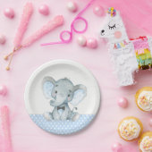 少年ベビー象ベビーシャワー紙プレート ペーパープレート (パーティー)