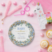 少年ベビー開花ワイルドフラワーベビーシャワー紙 ペーパープレート (パーティー)