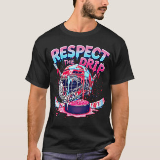 少年ホッケーファン アイスクリームしたたるTシャツ 楽しい Tシャツ