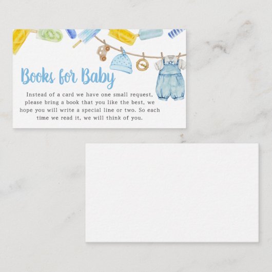 少年ポプシクル赤ちゃんシャワーベビー エンクロージャーカード (正面/裏面)