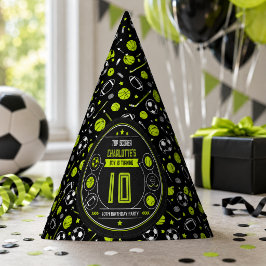 少年モダンブラックスポーツキッズ10歳の誕生日 パーティーハット