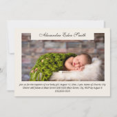 少年モダン少女の写真宗教バプテスマ 招待状 (正面)