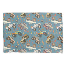 少年モダン水彩怪獣トラックパターン