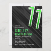 少年モダン第11誕生日招待状 招待状 (正面)