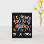 少年モンスタートラックのために学校の日100人を粉砕した カード (黄色い花)