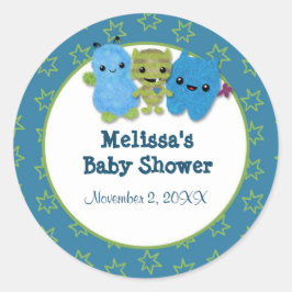 少年モンスターブーブベイビーシャワー空白のを覗くPABC #2 ラウンドシール