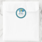 少年モンスターブーブベイビーシャワー空白のを覗くPABC #2 ラウンドシール (バッグ)