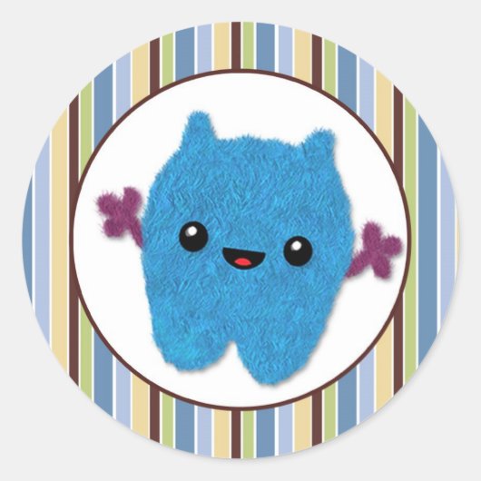 少年モンスターブーベビーモンスターPABC #7 ラウンドシール (正面)